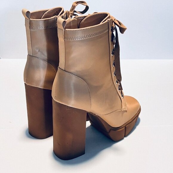 STEVE MADDEN Womens High Heeled Booties Size 8.5 Lace Up Side Zip Gorpcore NEW - Picture 7 of 11